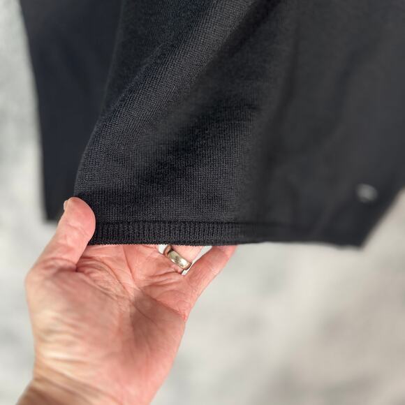 Emilio Pucci Black Virgin Wool Pullover Top Size 12 - Picture 4 of 11